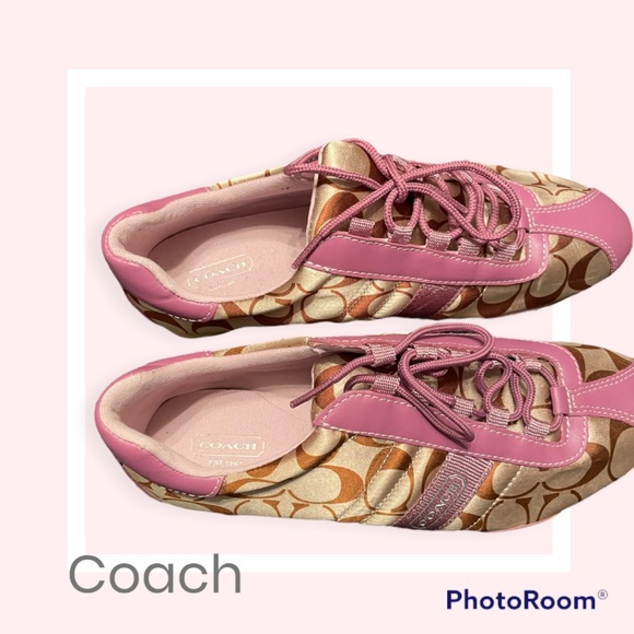 Authentic Coach Kirby Sateen Leather Shoes Women's Size 9.5 M Fashion Sneaker - Picture 1 of 5